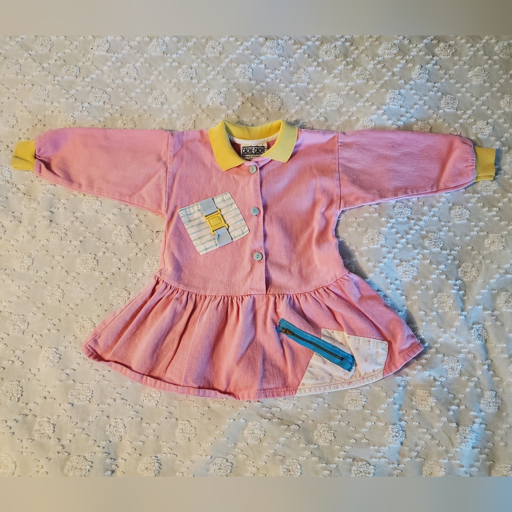 Vintage Cache-Cache "I Can Do It All By Myself" Dress 4T